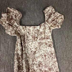 London Times Textured Beige and Brown Top